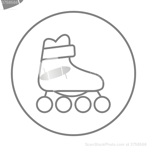 Image of Roller skate line icon.