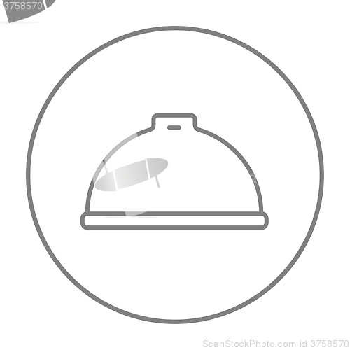 Image of Restaurant cloche line icon.