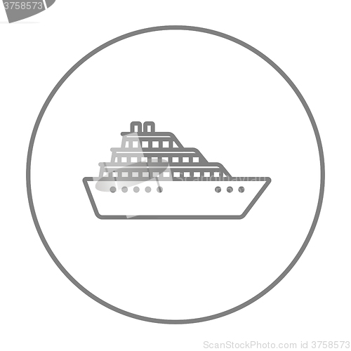 Image of Cruise ship line icon.