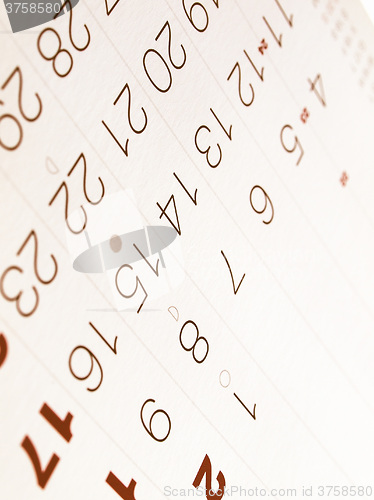 Image of  Calendar vintage