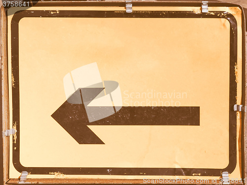 Image of  Direction arrow sign vintage