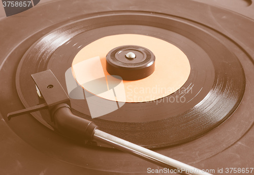 Image of  Vinyl record on turntable vintage