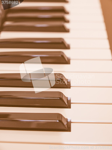 Image of  Music keyboard keys vintage