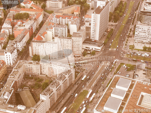 Image of Berlin aerial view vintage