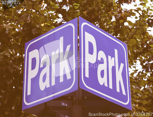 Image of  Parking sign vintage