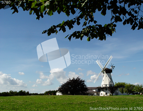 Image of white windmill