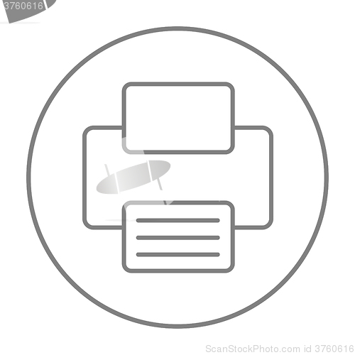 Image of Printer line icon.