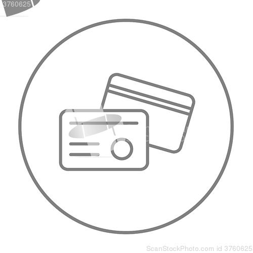 Image of Identification card line icon.