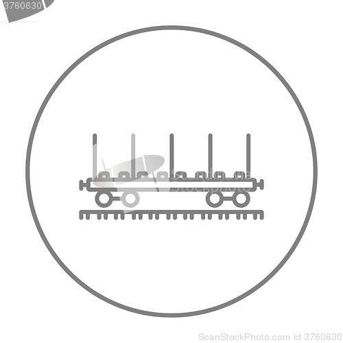 Image of Cargo wagon line icon.