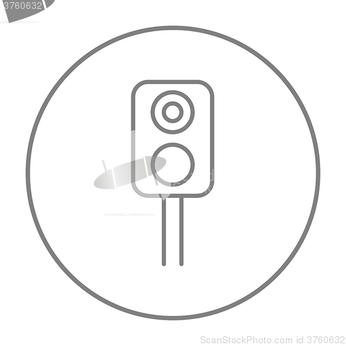 Image of Railway traffic light line icon.