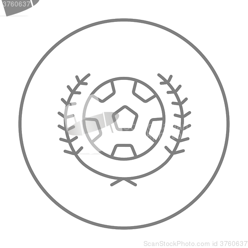 Image of Soccer badge line icon.