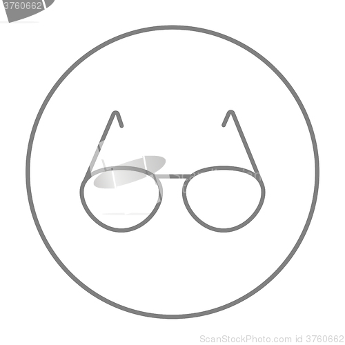 Image of Eyeglasses line icon.