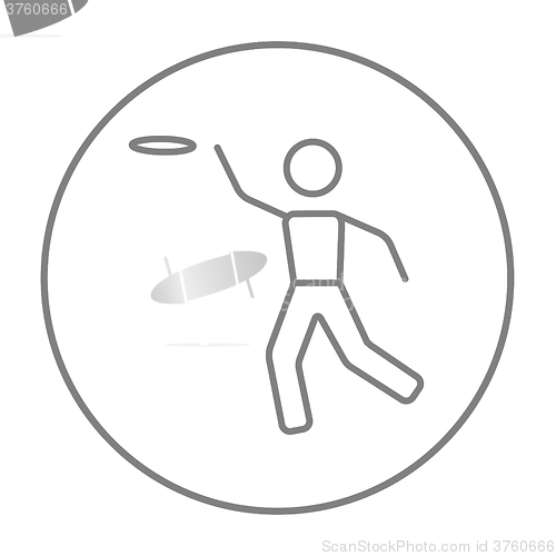 Image of Frisbee line icon.