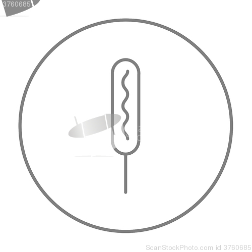 Image of Corn dog line icon.