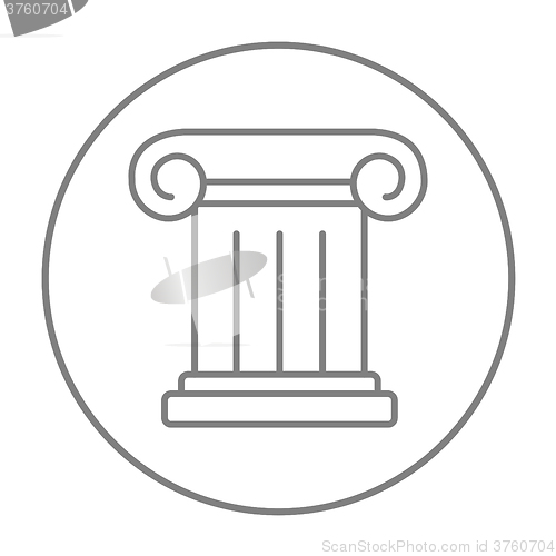 Image of Ancient column line icon.