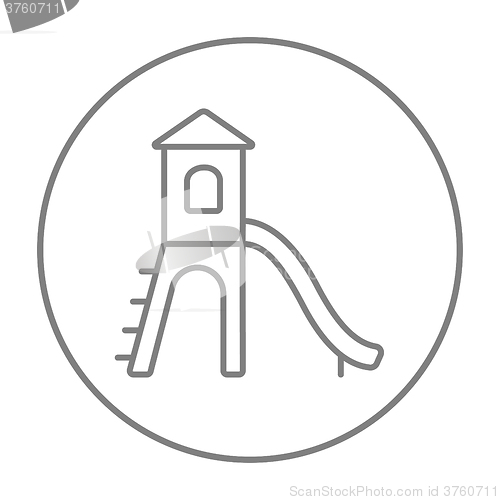 Image of Playground with slide line icon.