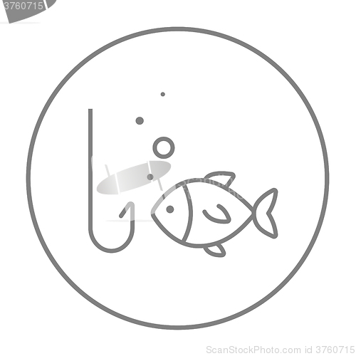 Image of Fish with hook line icon.