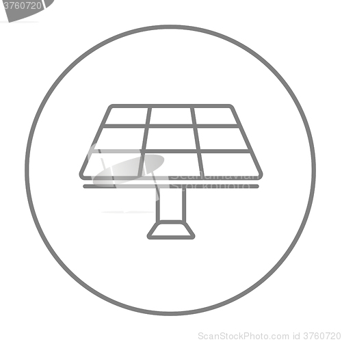 Image of Solar panel line icon.