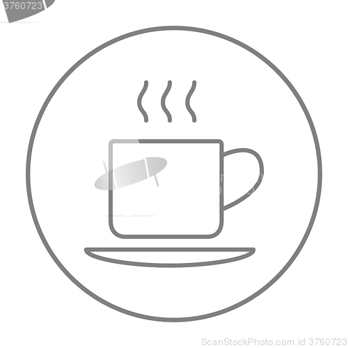 Image of Cup of hot drink line icon.