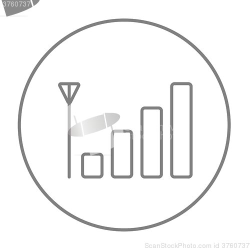 Image of Mobile phone signal sign line icon.