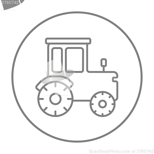 Image of Tractor line icon.