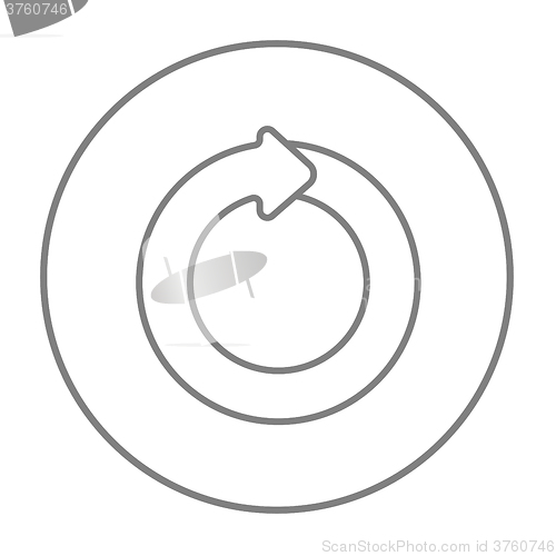 Image of Circular arrow line icon.