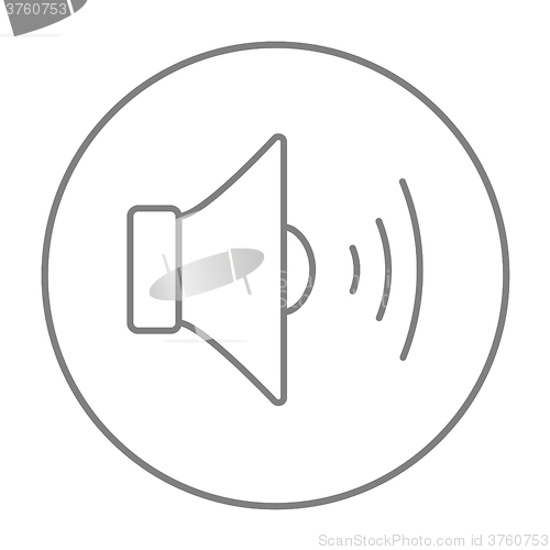 Image of Speaker volume line icon.