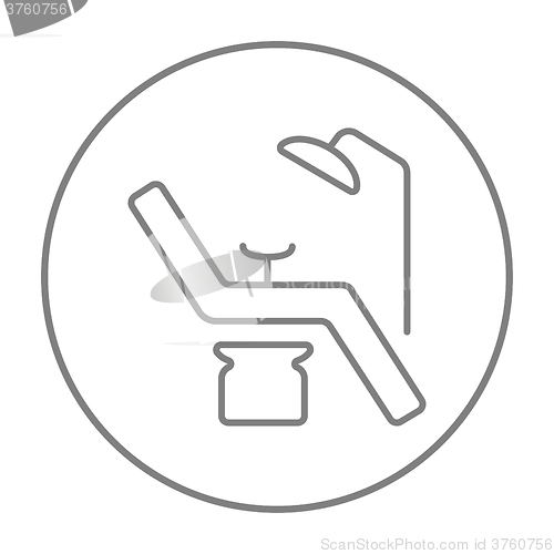 Image of Dental chair line icon.