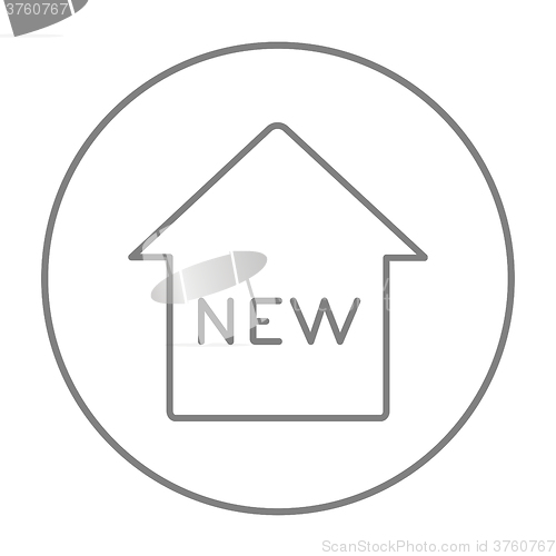 Image of New house line icon.