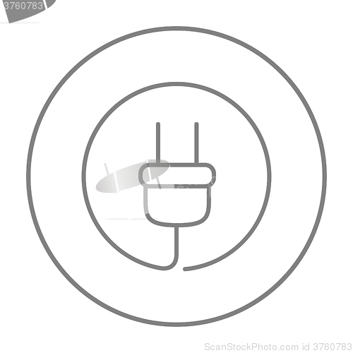 Image of Plug line icon.