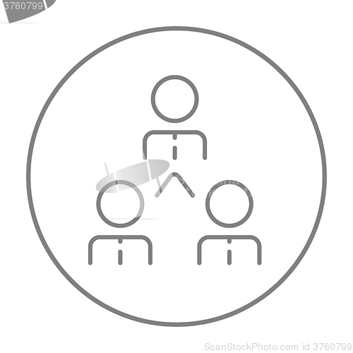 Image of Business team line icon.