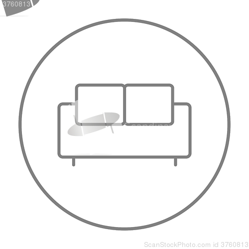 Image of Sofa line icon.