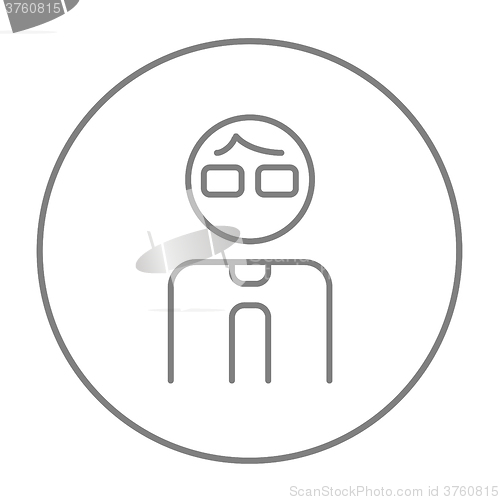 Image of Businessman line icon.