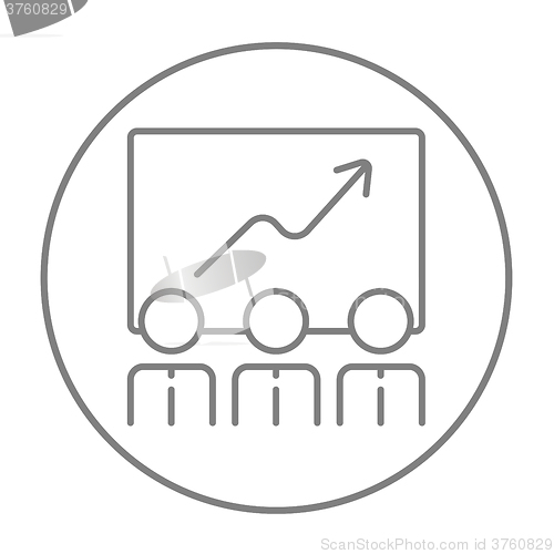 Image of Business growth line icon.