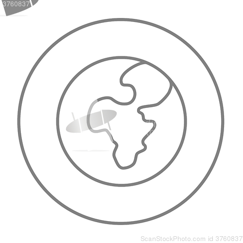 Image of Globe line icon.