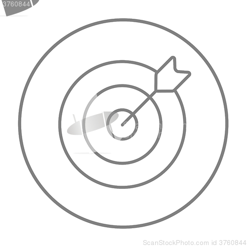 Image of Target board and arrow line icon.