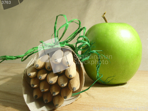 Image of Pencils & fruit