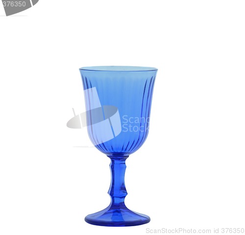 Image of Blue wineglass