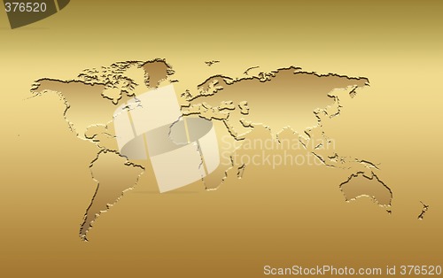 Image of gold world map
