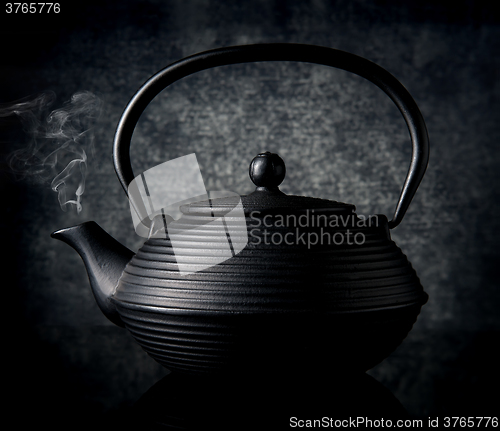 Image of Black chinese teapot 