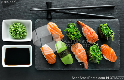 Image of Plate with sushi