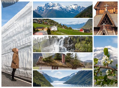 Image of Collage - Norwegian natural landscapes