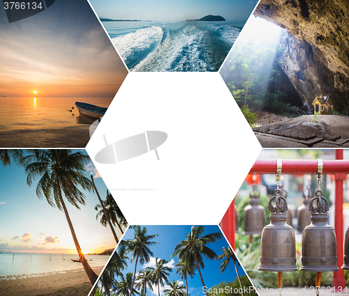 Image of The collage of Thailand images