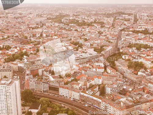 Image of Berlin aerial view vintage