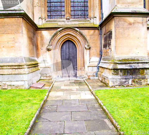 Image of rose window weinstmister  abbey in london old church door and ma