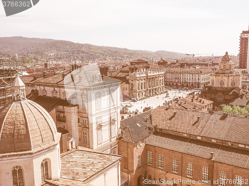 Image of Piazza Castello Turin vintage