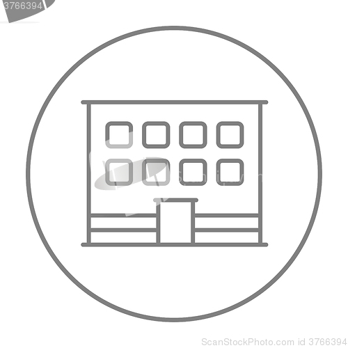 Image of Office building line icon.