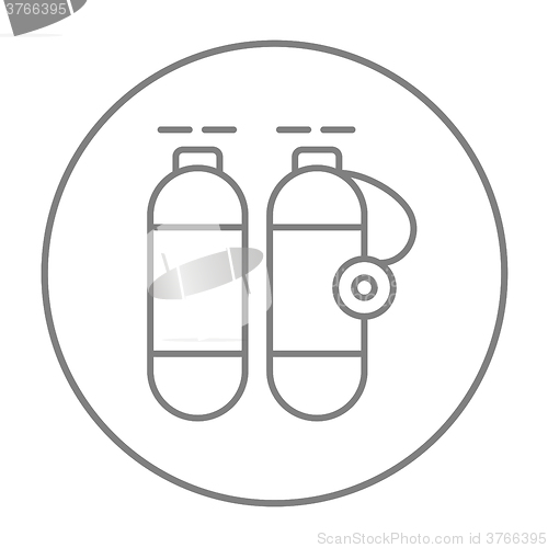 Image of Oxygen tank line icon.