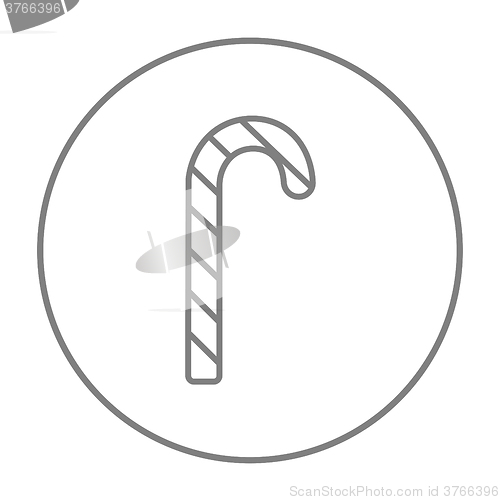 Image of Candy cane line icon.