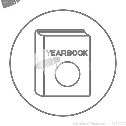 Image of Yearbook line icon.
